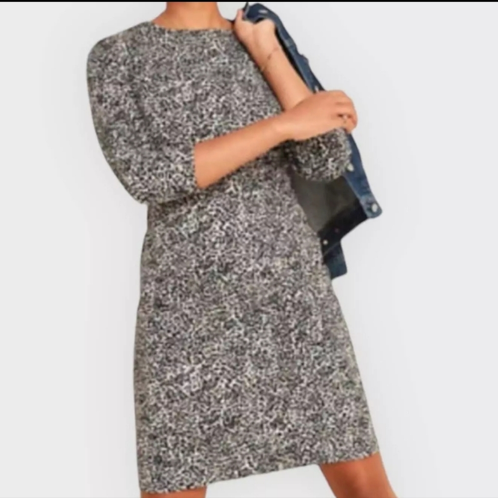 Old Navy leopard print 3/4 sleeve stretch cotton dress women's‎ M NWT office - Picture 15 of 15